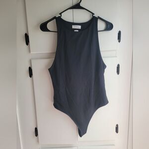 Babaton Aritzia Black Uneck Sleevless Bodysuit Stretch Large